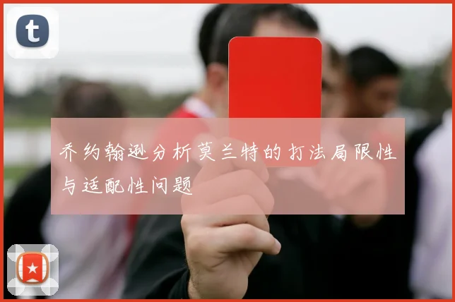 乔约翰逊分析莫兰特的打法局限性与适配性问题