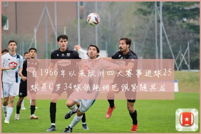 自1966年以来欧洲四大赛事进球25球员C罗34球领跑姆巴佩紧随其后